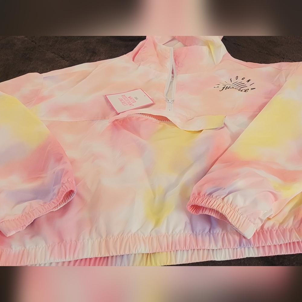 Justice Pink and White Jacket